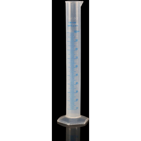 100-ml-Messzylinder aus Glas, korrosionsbeständig, für präzise Labormessungen.