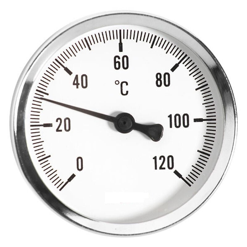 100mm 0-120C Thermo Eau Température Jauge 1/2' Entrée Arrière Thermomètre
