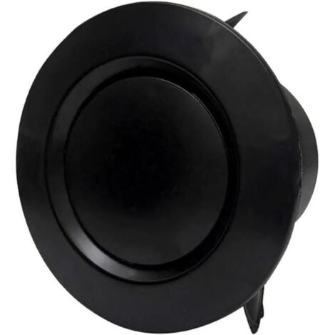100 mm Grille d'aération ronde noire, grille de ventilation réglable en ABS for salle de bain, bureau, salle de bain, grille d'aération (Disc type）