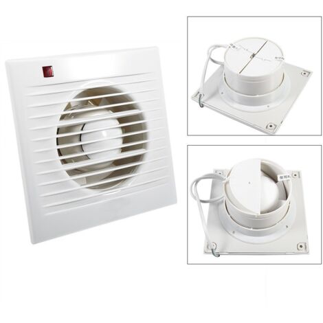 100 mm Ventilateur,Extracteur d'Air,VMC avec Clapet Anti-Retour ,7 W,dB(A) 26,VMC