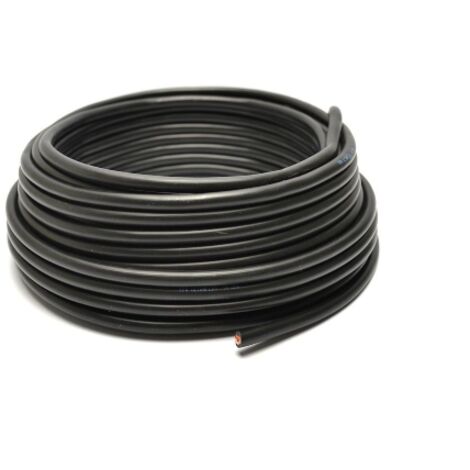 100 mt de cA ble A lectrique bipolaire section 2x1 mm caoutchouc souple noir
