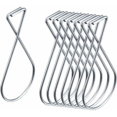 100 Pack 8 Shape Spring Steel Ceiling Hooks - for Suspended Ceiling, Lattice Ceiling, False Ceiling - Suitable for Christmas, Office, Home Decoration