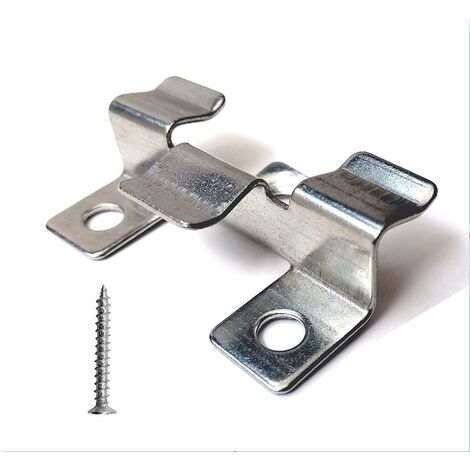 100 Pack Composite Decking Fixing Clips with Stainless Steel Screws（height 1cm）