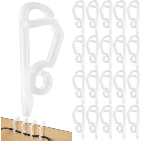 100 Pack Gutter Hooks for Hanging Christmas Wreaths for Indoor and Outdoor Lights, Universal Use, YMYNY