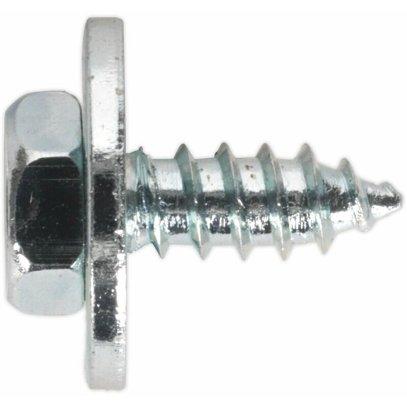 Loops - 100 pack M10 x 3/4 Inch Acme Screw with Captive Washer - Zinc Plated Fixings