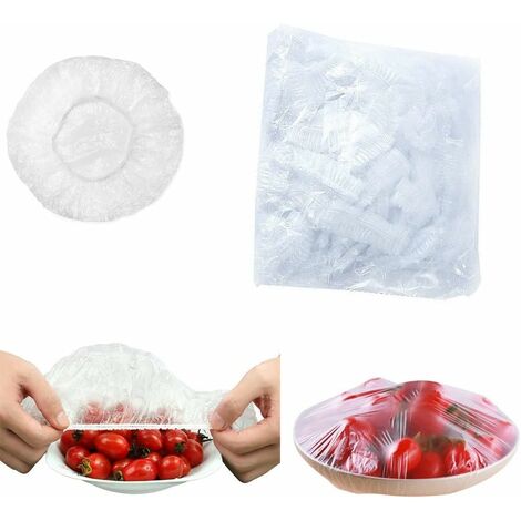 100 Pack Poly Fridge Freshness Shrink Bags for Keeping Leftovers, Fruit, Meat and Dust Fresh (100)