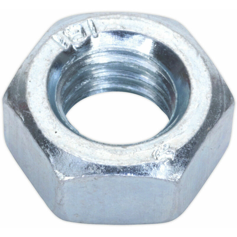 100 pack - Steel Finished Hex Nut - M8 - 1.25mm Pitch - Manufactured to din 934
