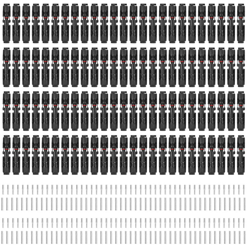 100 paires de connecteurs solaires mâle/femelle, connecteurs de câble de panneau solaire, Terminal IP67 étanche pour câble PV 2.5/4/6 mm2