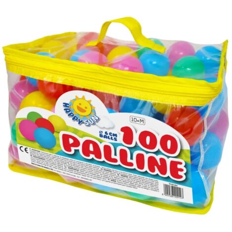 100 Palline Colorate in Plastica per Bambini Casette Gonfiabili Piscina Morbide