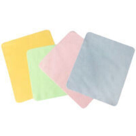 100 paños de limpieza de microfibra - Colores surtidos - 17,5 x 14,5 cm para gafas, teléfonos móviles, ordenadores portátiles, etc.