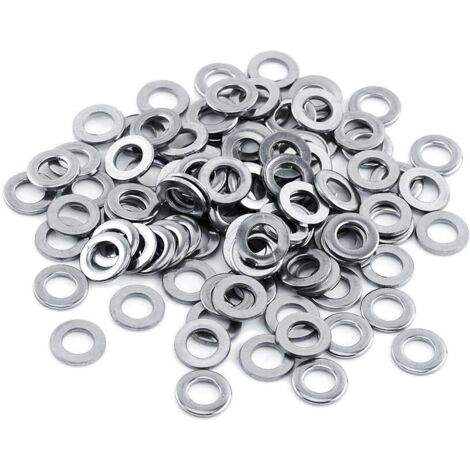 100 pcs 304 Acier Inoxydable Rondelles Plates Métriques Vis Kit De Réparation Outil M3/M4/M5/M6/M8/M10 (M6)