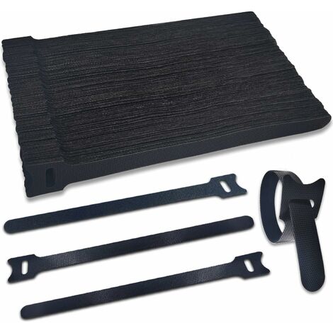 100 Pcs Cable Ties, 200mmx12mm Cable Straps, Reusable Cable Ties, Cable Storage Organizer, for Tying Cables, Sheaths, PC Wires, Electrical Wires etc (Black)