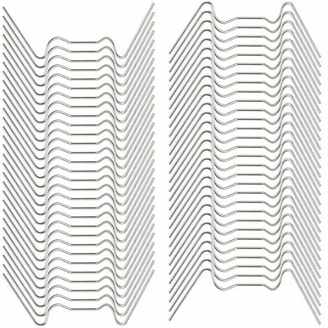 100 Pcs Clips de fixation pour vitre de verre à effet de serre en acier inoxydable (avec 50 clips de fil W pour vitrage en serre et 50 clips de chevauchement en Z pour vitrage de serre)，HANBING