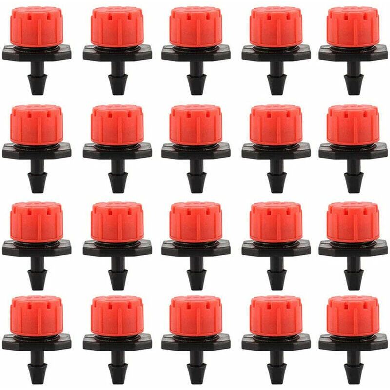 AlwaysH 100 Pcs Goutteur Irrigation 16mm Arrosage Goutte à Goutte Réglable Goutte à Goutte Micro Automatique pour Plante Serre Pelouse