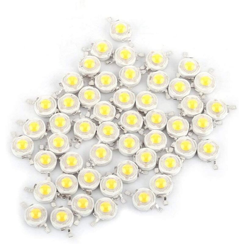 100 pcs LED haute puissance Puce, 1 W Super Bright l'intensité de l'émetteur de lumière SMD composants diode ampoule lampe Perles Chip DIY Luminaire