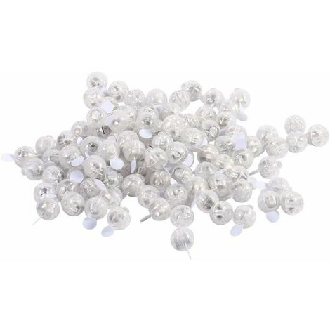 100 pcs LED Light Up Ballons LED Flash Ball Lights pour Lanternes en Papier Ballon Lumières Décorations De Fête De Mariage (Blanc)