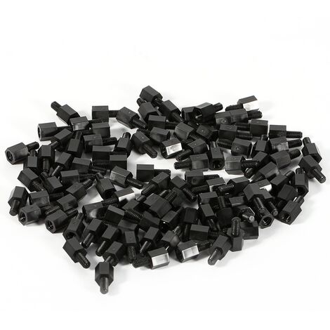 100 pcs M2 M3 M4 Plastique Nylon Hex mle Femelle Femelle Entretoise Tête Ronde Vis crou