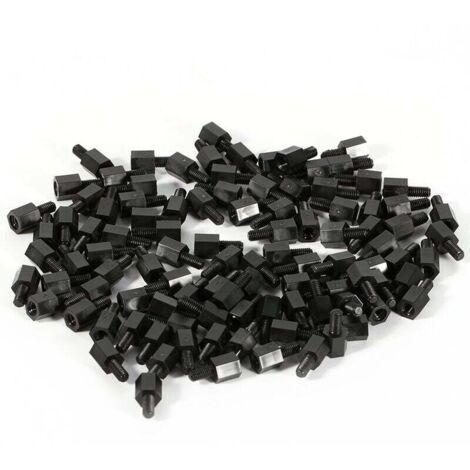 100 pcs M2 M3 M4 Plastique Nylon Hex mle Femelle Femelle Entretoise Tête Ronde Vis crou