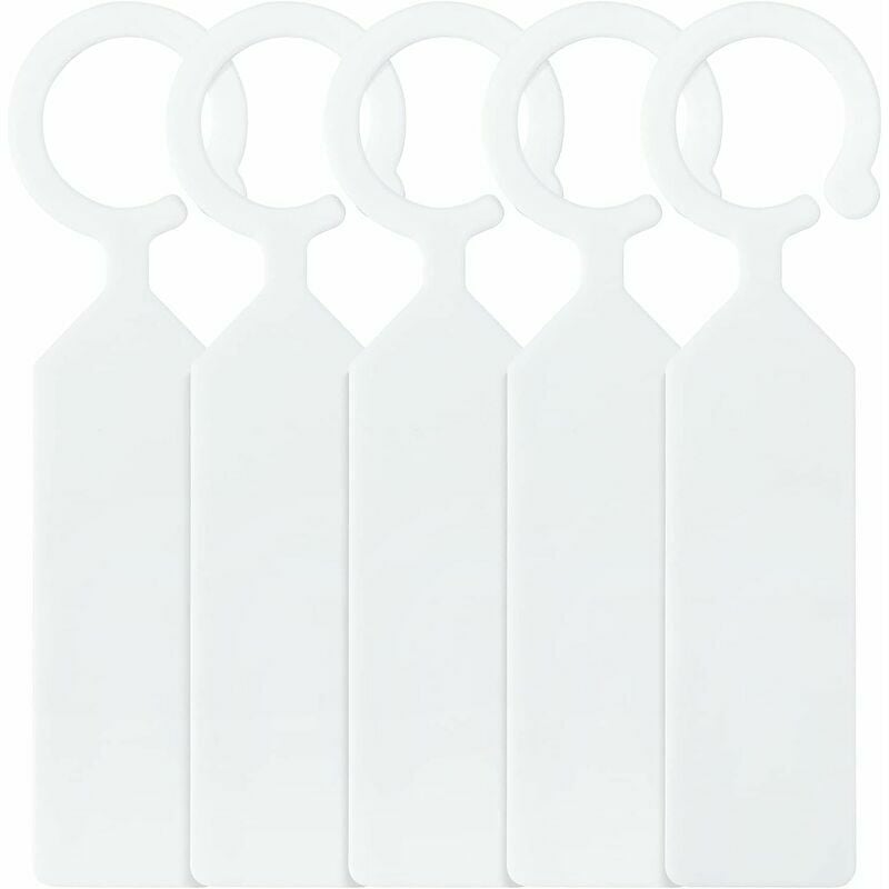 Ahlsen - 100 pcs Plante Arbre étiquettes en Plastique épais marqueurs Pendaison Jardin étiquettes pour Jardinier Blanc - white
