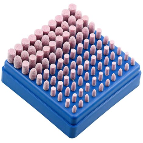 100 Pcs Polissage Abrasif Monté Roue de Meulage D'outil Rotatoire en Pierre pour Outils Rotatoires de Dremel Tige de 3 mm