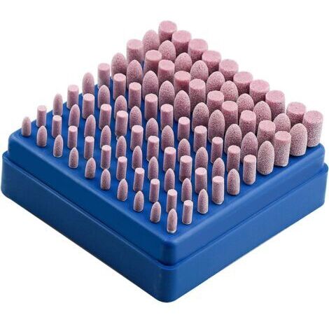 100 Pcs Polissage Abrasif Monté Roue de Meulage D'outil Rotatoire en Pierre pour Outils Rotatoires de Dremel Tige de 3 mm