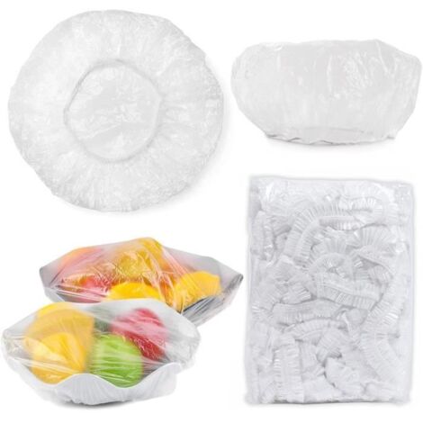 100 Pcs Sacs de Conservation Frais Nourriture Réutilisables élastiqués Prévenir Les Fuites conservation frais à mettre sur des