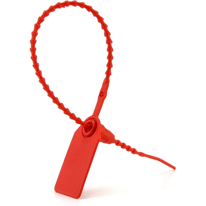 100 Pcs Scellés de Sécurité en Plastique pour Bagages et Rxtincteur (Rouge)