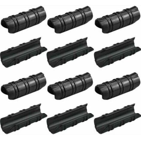 100 Pcs Serre Clips 25mm Clips Serre de Jardin Résistance aux Températures Elevées Fixation , XU,Bache Serre Durable Facile a Utiliser pour Fixation Serre Bannière Tuyau Jardin Films - Noir