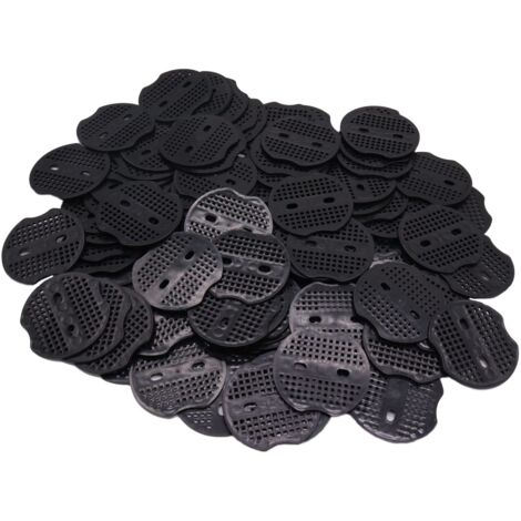 100 PCS Steel Tarpaulin Stake Washers, U-Shaped Anchor Washer for Garden Stakes, Tent Stakes (2 Common Holes)