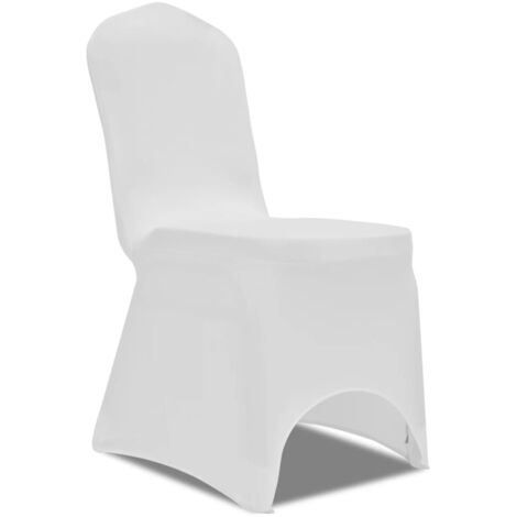 100 pcs Stretch Chair Covers White vidaXL