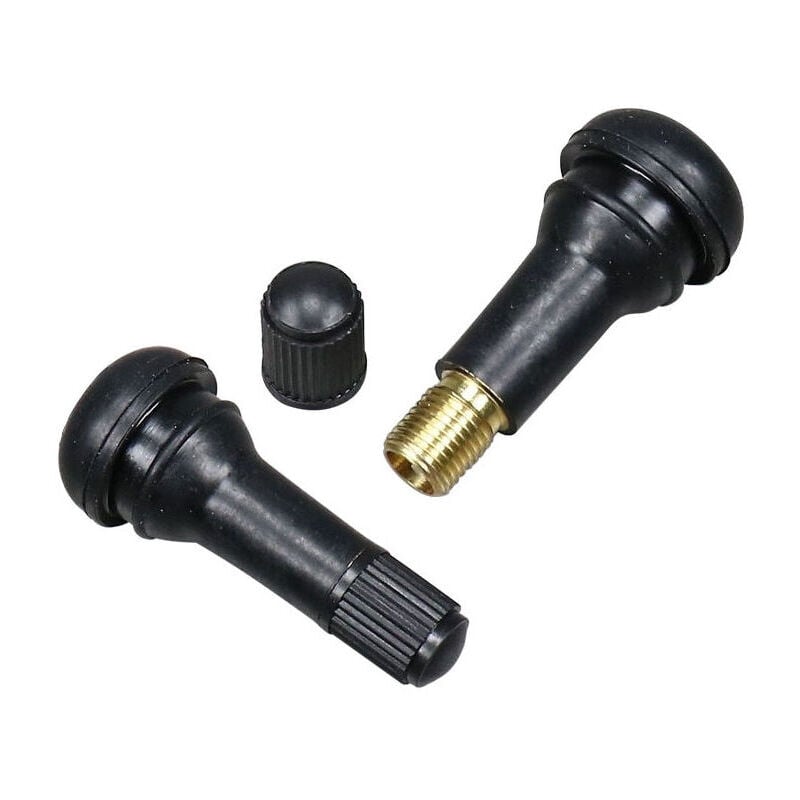 SNQ - 100 Pcs TR413 Valve Pneu Voiture, Universal Valve Tubeless Valve Auto de Caoutchouc Valves en Caoutchouc Snap-in Jantes pour la Plupart des