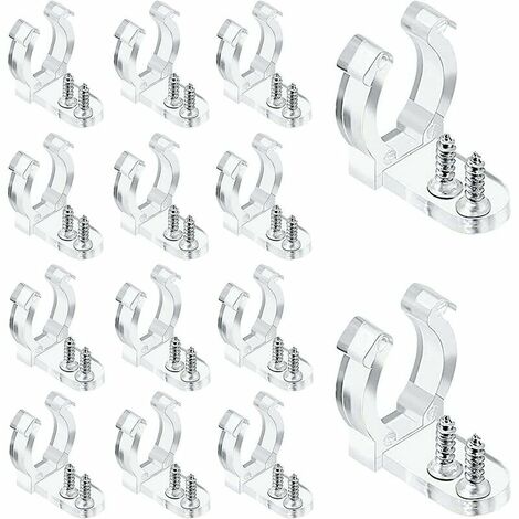 100 Pcs Tube Light Mounting Bracket For Led Mounting Brackets Clips Applicable Strip Lamp Diameter 10-135mm With 200 Screws