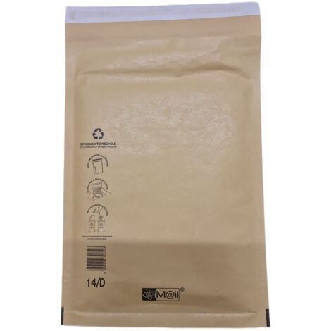 100 Pezzi Busta Imbottita Per Spedizione 14/D Interno 18X26CM