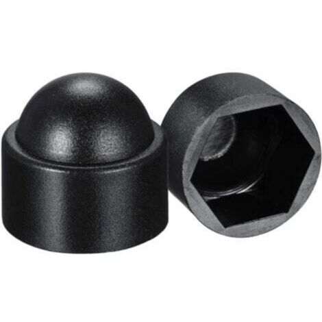 100 pezzi - Coprivite e dado di protezione M8, chiave da 13 mm - plastica nera