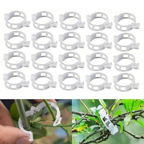 100 pezzi di clip di supporto per piante, clip per pomodori da giardino, supporto, collega piante, spago, tralicci per viti, gabbie per piante, clip di fissaggio per ortaggi, strumenti per innestare p