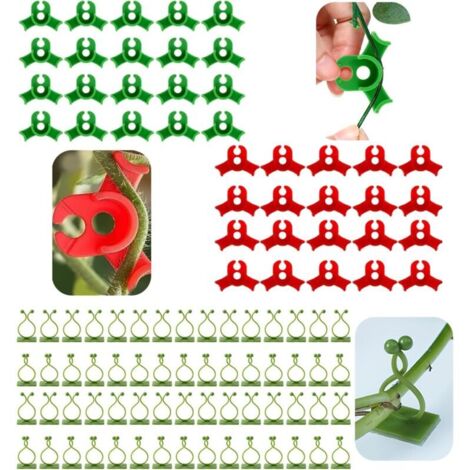 100 pezzi di clip per piante, clip autoadesive per rampicanti, clip di supporto a 90° per piante, clip di sostegno per piante rampicanti, per piante rampicanti, decorazione di piante da parete