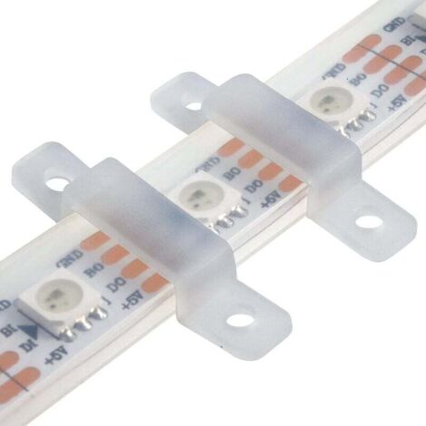 100 pezzi di clip per strisce LED, supporti di fissaggio per strisce LED, strisce LED impermeabili da 10 mm di larghezza