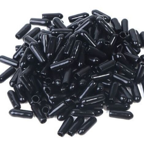 100 pezzi di protezioni nere per viti e bulloni, punte in gomma e coperture di sicurezza (3,5 mm)