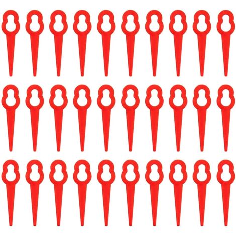 100 Lame Plastiche Per Decespugliatore - Ricambi Per Tagliabordi, Colore Rosso - Foto 5