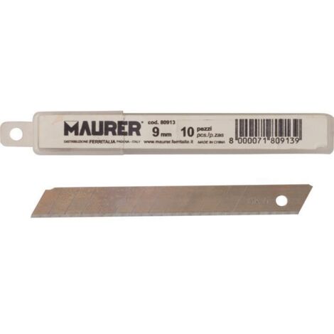 100 Pezzi Lame Spezzare 9 Mm Per Cutter Taglierino Maurer Acciaio Sk5 Scorta