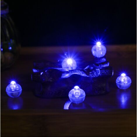 100 pezzi mini palline luminose a LED multicolore impermeabili per palloncini, uova di Pasqua, feste di compleanno, matrimoni, Halloween, decorazioni natalizie (blu)