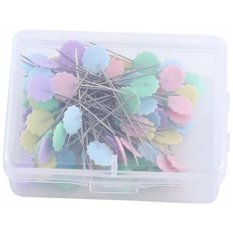 100 pezzi Patchwork Flower Head Pins Cucito Pins
