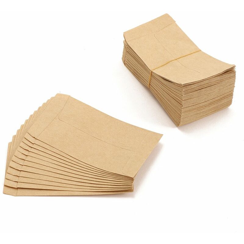 100 pezzi piccoli sacchetti di carta kraft 6x10 cm...