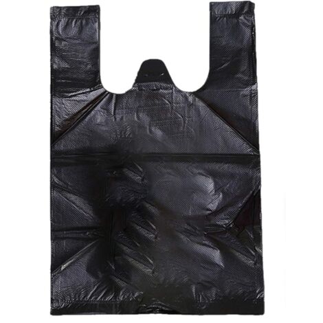100 pezzi piccoli sacchetti per la spazzatura del bagno, sacchetti per assorbenti igienici, sacchetti di plastica con manici per la spazzatura della cucina di casa - Nero