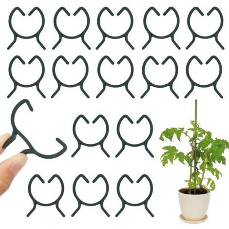 100 Pflanzenclips, Tomatenbinder, Kletterpflanzenbinder, Befestigungsclips für Freilandpflanzen, Gartenclips für Obst, Gemüse und Tomaten