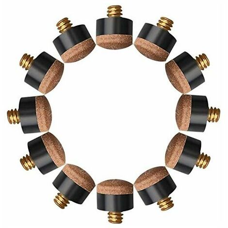 100 pi��ces Embout Queue de Billard, 10 mm Embout Billard en Bois �� Visser en M��tal pour Snooker Changement