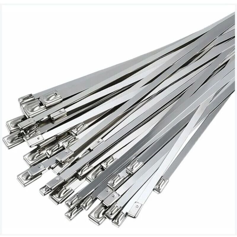Image of 100-Piece Stainless Steel Cable Ties, 300mm&hellip;
