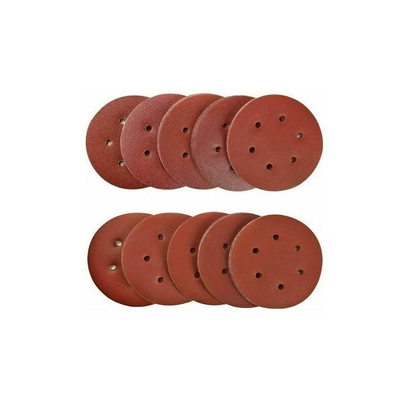 SNQ - 100 Pièces 150mm disques abrasifs Disque de Ponçage Disques Abrasifs 40/80/120/180/320/600/800/1000/1500/2000 Grain Idéal pour Poncer/ Polir/