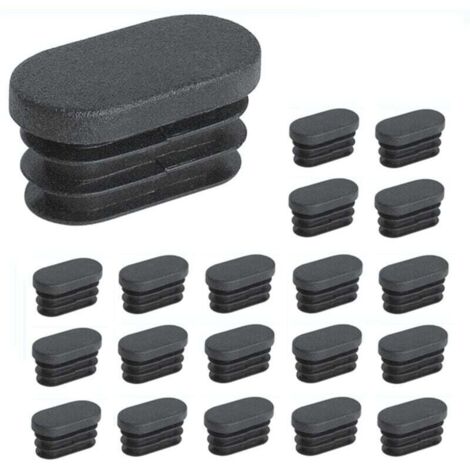 100 pièces 15x30mm Embouts en Plastique,pour Tubes Pieds de Meubles Embouts Ovales,pour Pieds de Chaise en Plastique Bouchon, pour Tuyau Ovale NPTERBL
