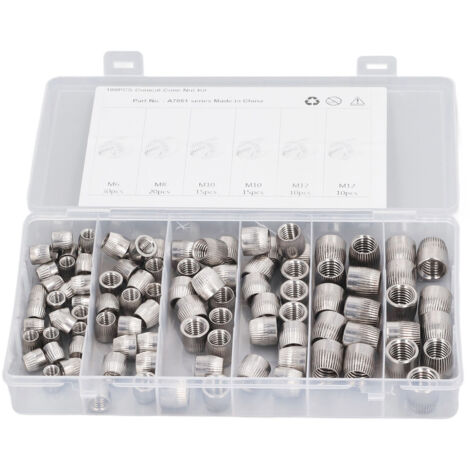 100 pièces 304 écrou conique en acier inoxydable 6mm 8mm 10mm 12mm 4 Types cône d'implosion moleté